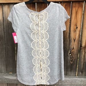 Xhilaration lace up back tee